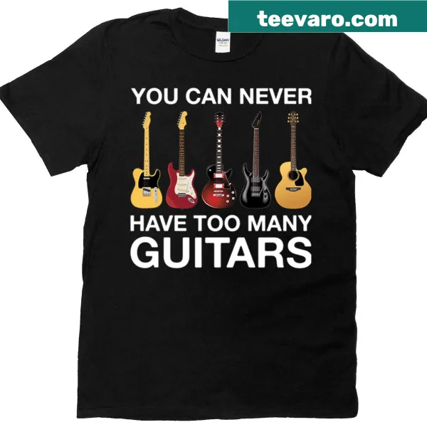 T-shirt featuring the phrase about guitars and music love