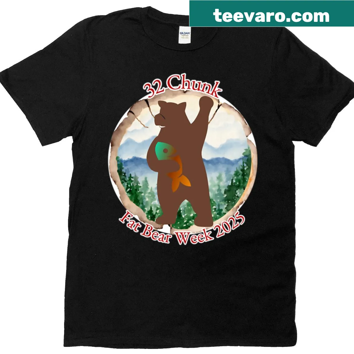 Cute kids t-shirt featuring a chunky bear for Fat Bear Week 2025 — on a men's t-shirt