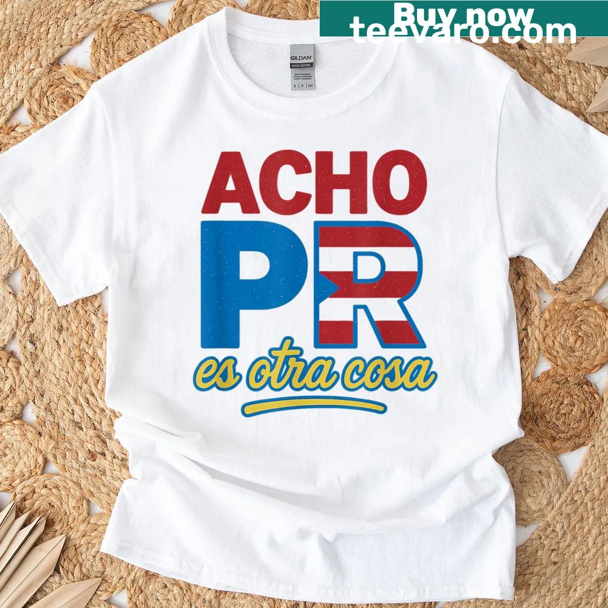 Graphic T-shirt with the phrase 'Acho Pr Es Otra Cosa' — on a men's t-shirt