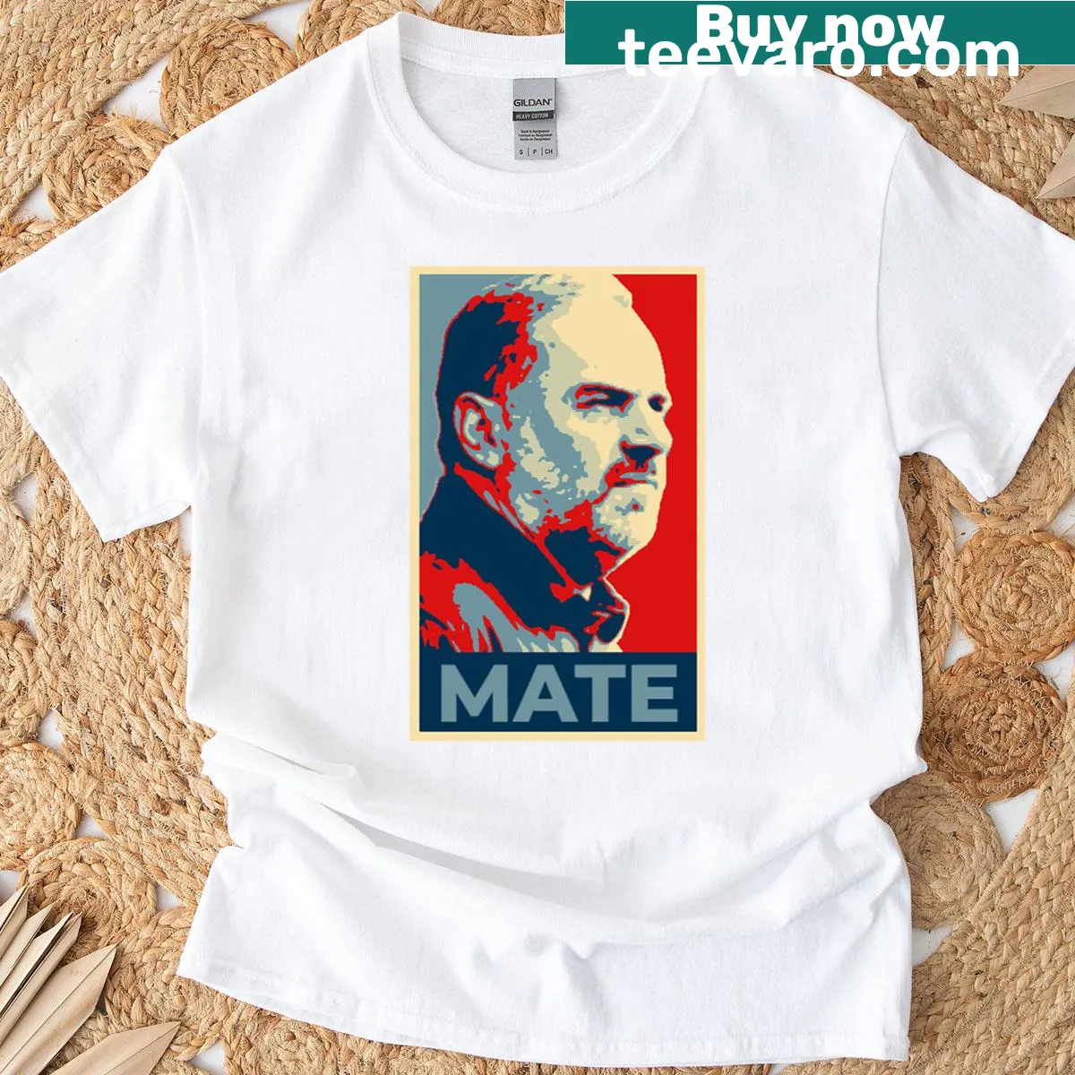 Motivational t-shirt with 'Hope Mate' for sports fans — on a men's t-shirt