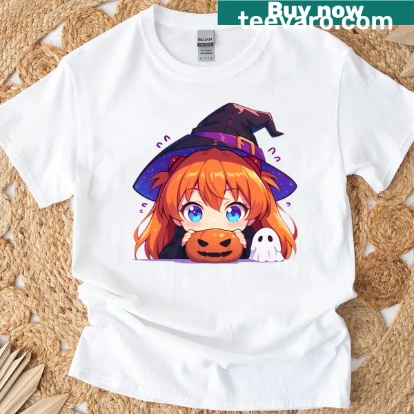 Chibi Asuka Langley Halloween graphic t-shirt