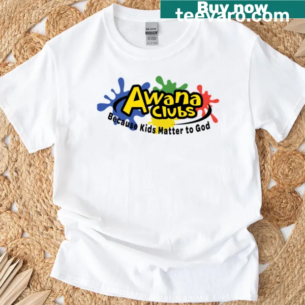 Cartoon-themed Awana Club t-shirt for kids