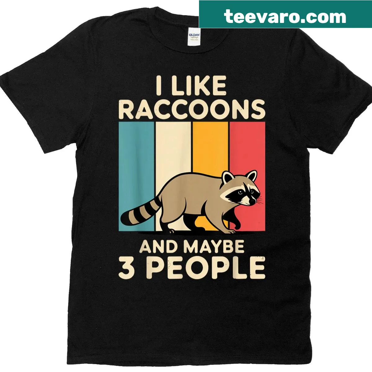 Adorable raccoon graphic T-shirt suitable for raccoon lovers of all ages. — on a men's t-shirt