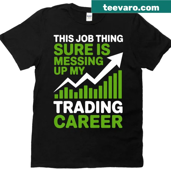 Premium stock trading T-shirt with candlestick chart graphic