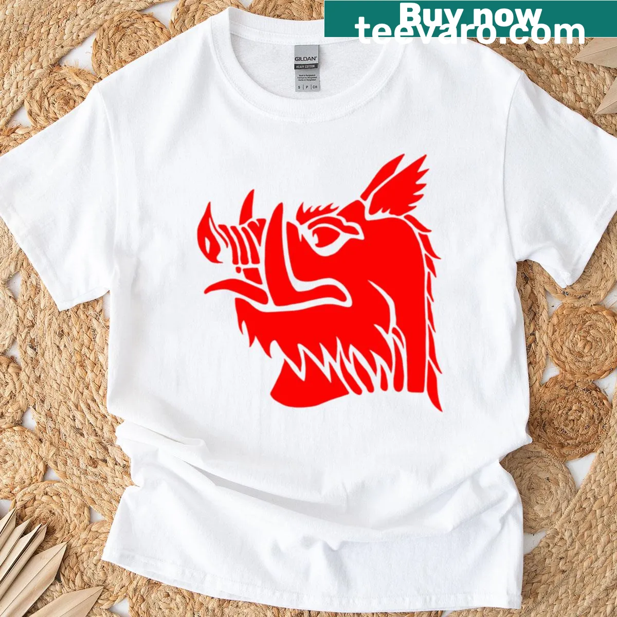 Emblematic design of a boar on a T-shirt — on a men's t-shirt