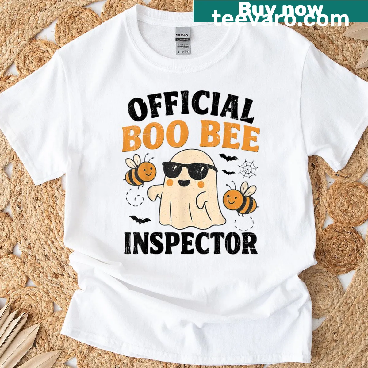 Funny ghost-themed DIY costume graphic T-shirt — on a men's t-shirt