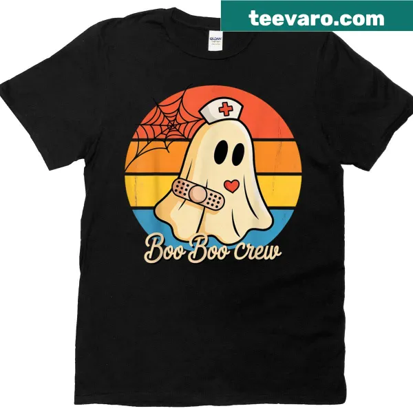 Halloween T-shirt for nurses with Boo Boo Crew graphic