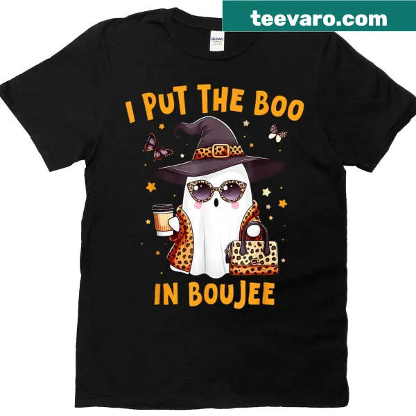 Playful Halloween T-shirt with ghost and pumpkin graphic