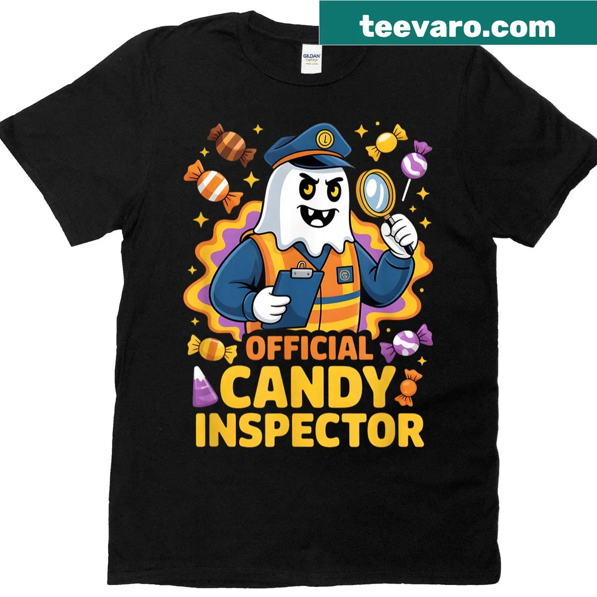 Playful Halloween graphic T-shirt designed for boys. — on a men's t-shirt
