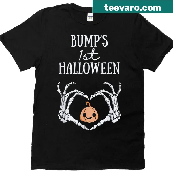 Halloween T-shirt with skeleton hand heart design for moms