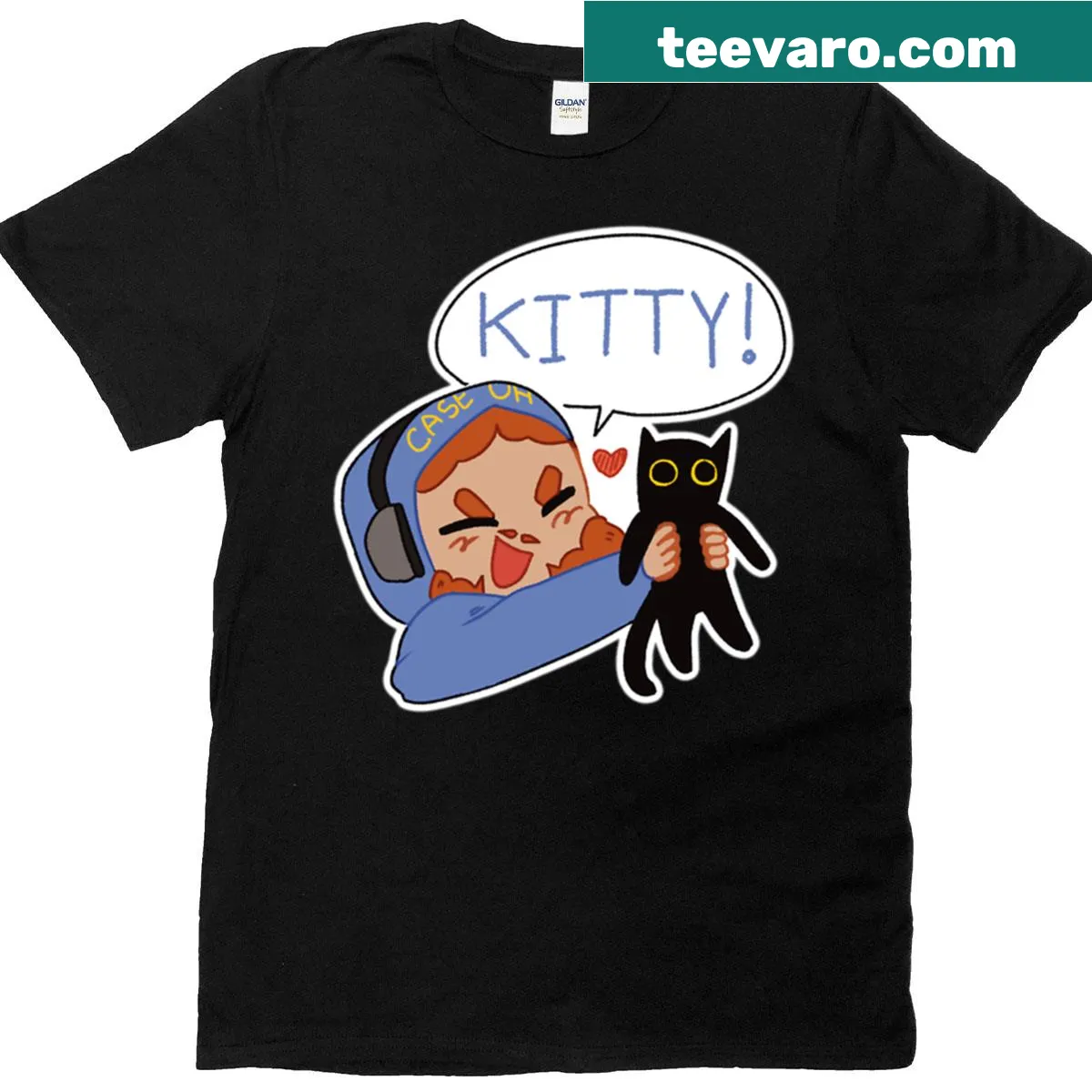 Cute Caseoh Kitty T-shirt for kids — on a men's t-shirt