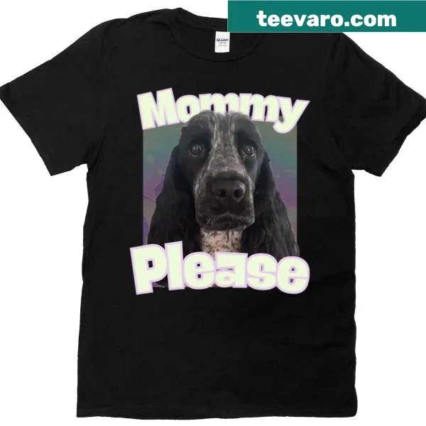 Artistic depiction of a Blue Roan Cocker Spaniel on a t-shirt