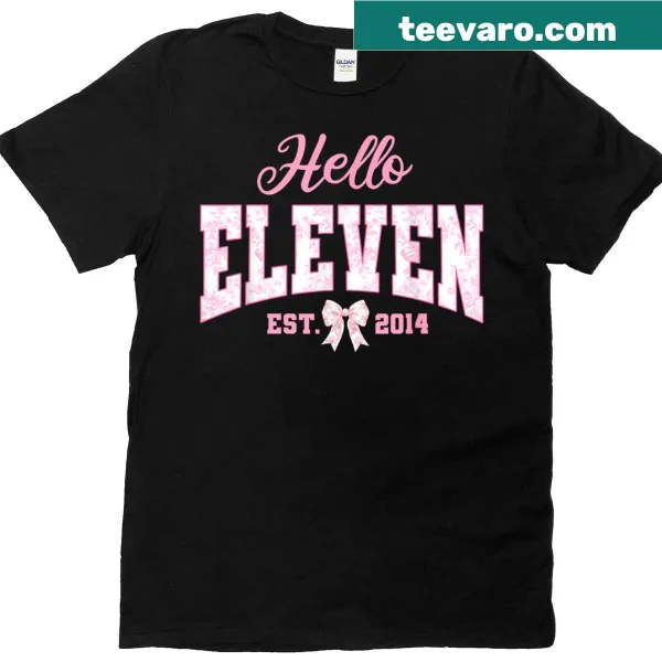 Floral birthday t-shirt for an 11-year-old girl celebrating her special day.