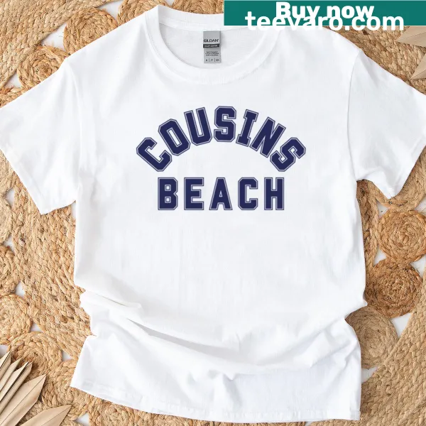 Illustrated beach T-shirt featuring Cousins Beach