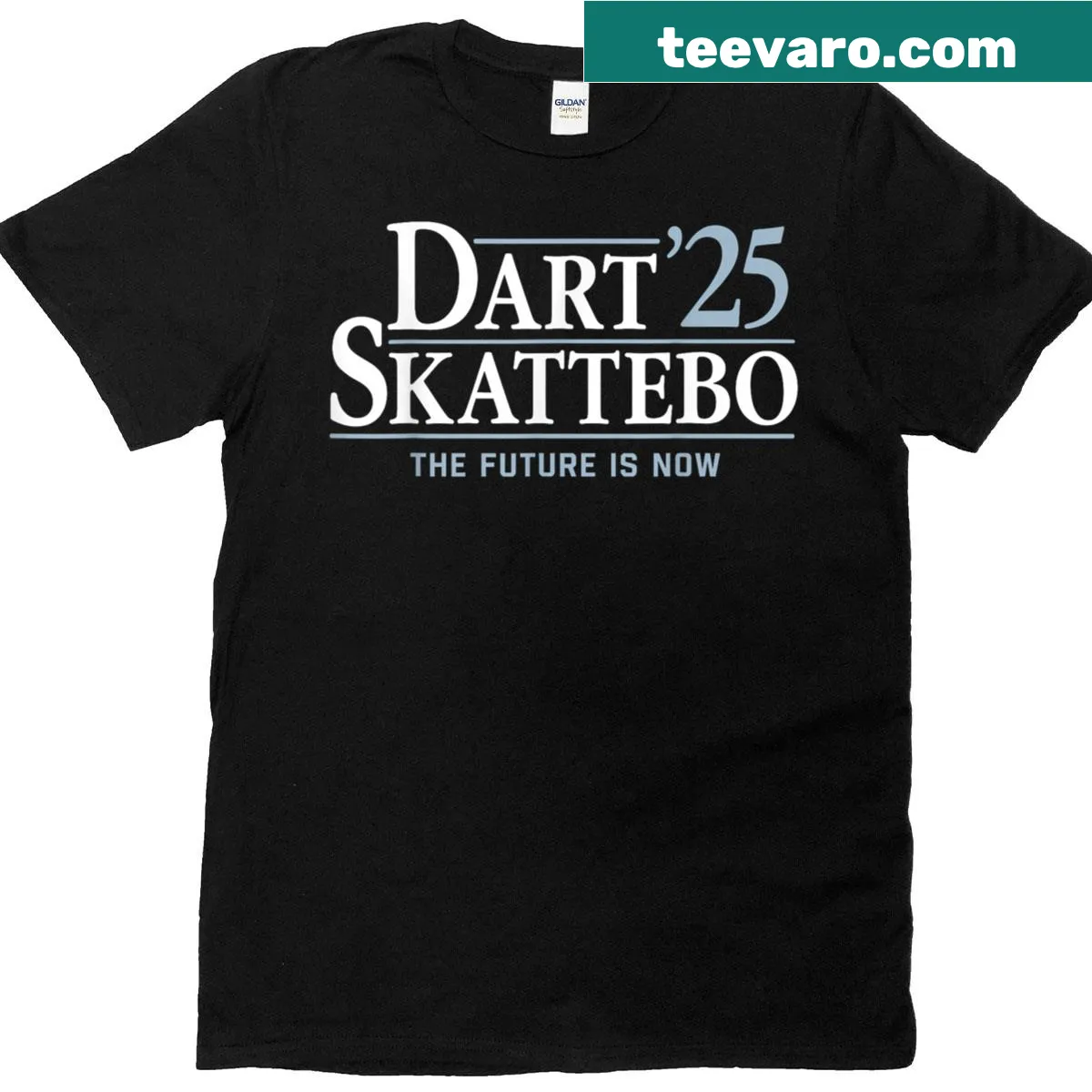 Dart Skattebo 25 Future Is Now graphic on T-shirt for gamers — on a men's t-shirt