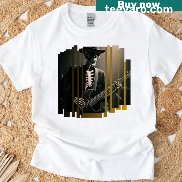 Bold typography T-shirt featuring 'Death Metal Riffs' text design
