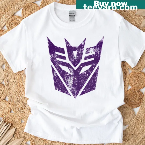 Distressed Decepticons logo t-shirt with vintage style