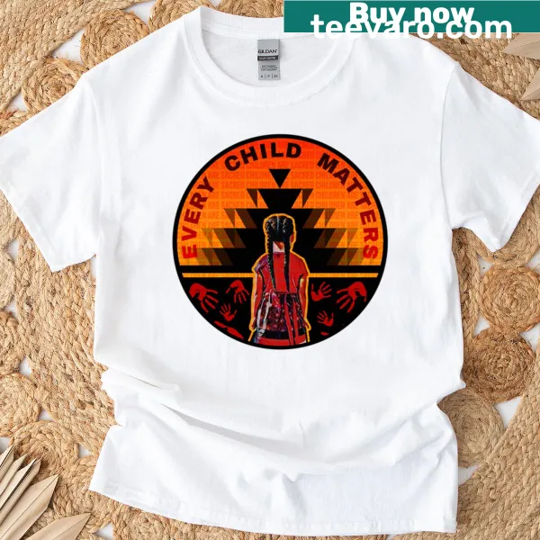 T-shirt with an illustration promoting that every child matters