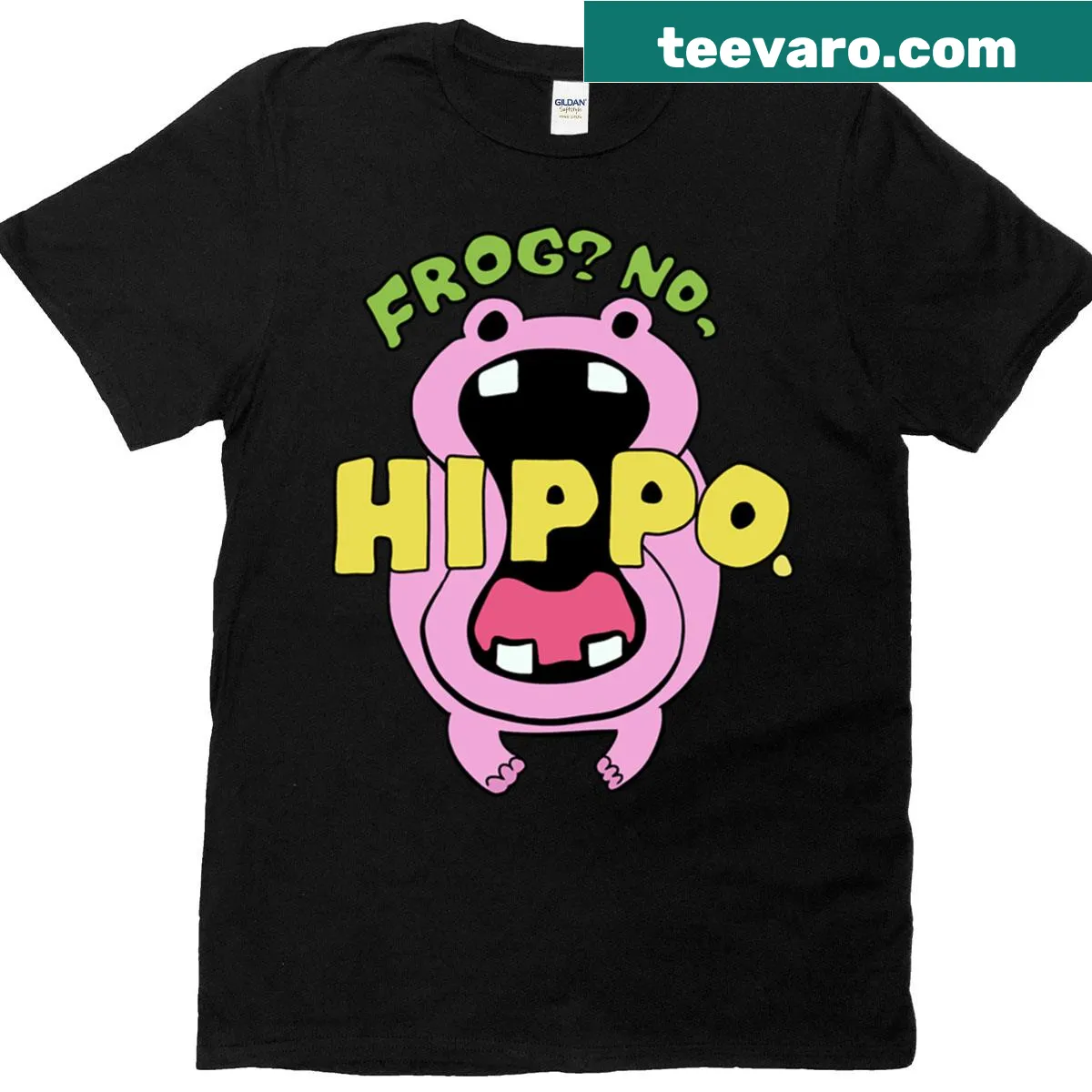 Playful T-shirt with a tiger and frog design — on a men's t-shirt