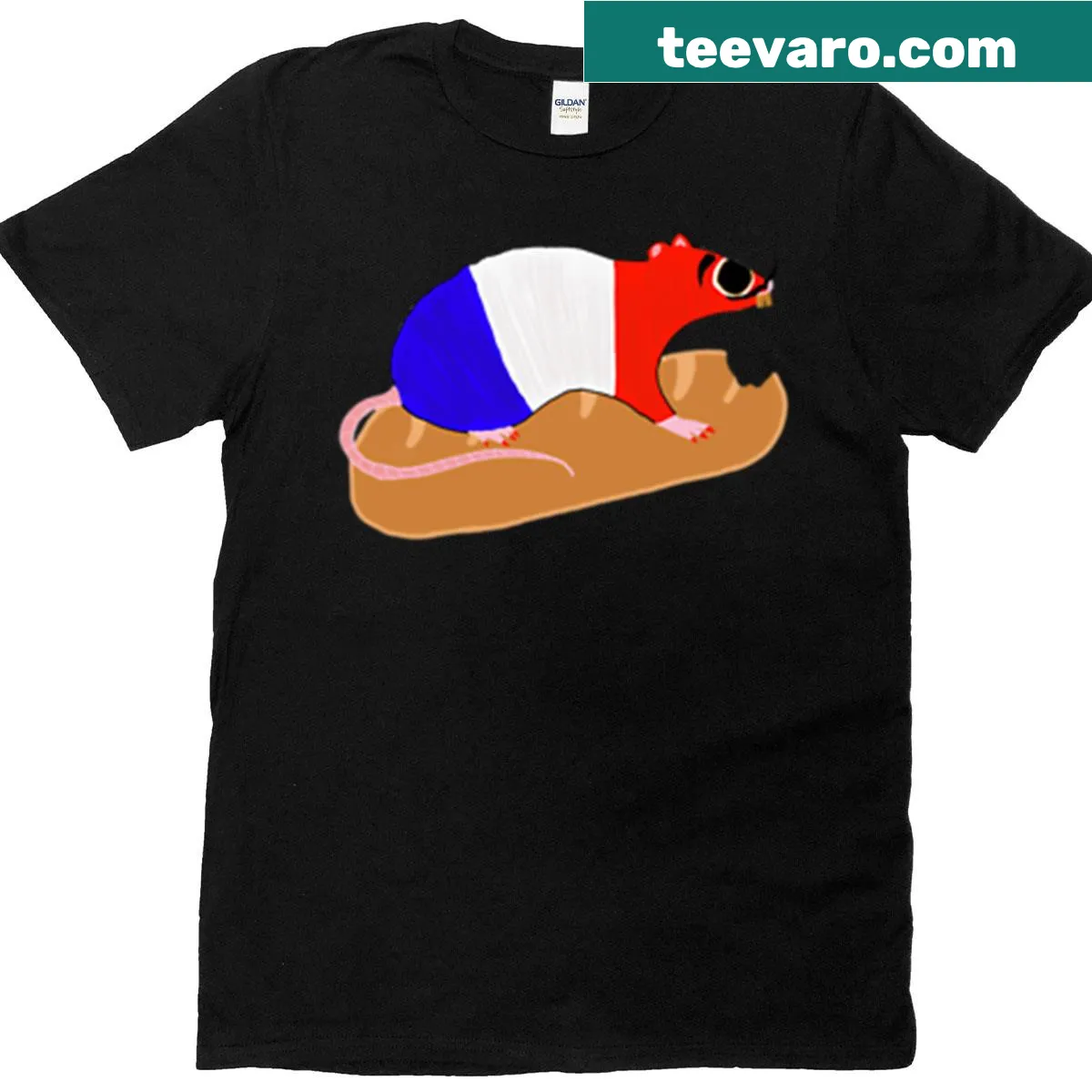 Whimsical rat graphic on a T-shirt — on a men's t-shirt