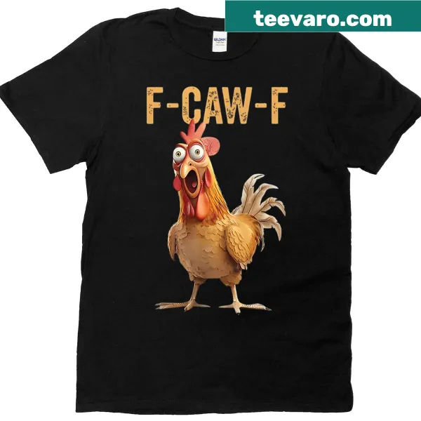 Screaming chicken graphic t-shirt with humorous text