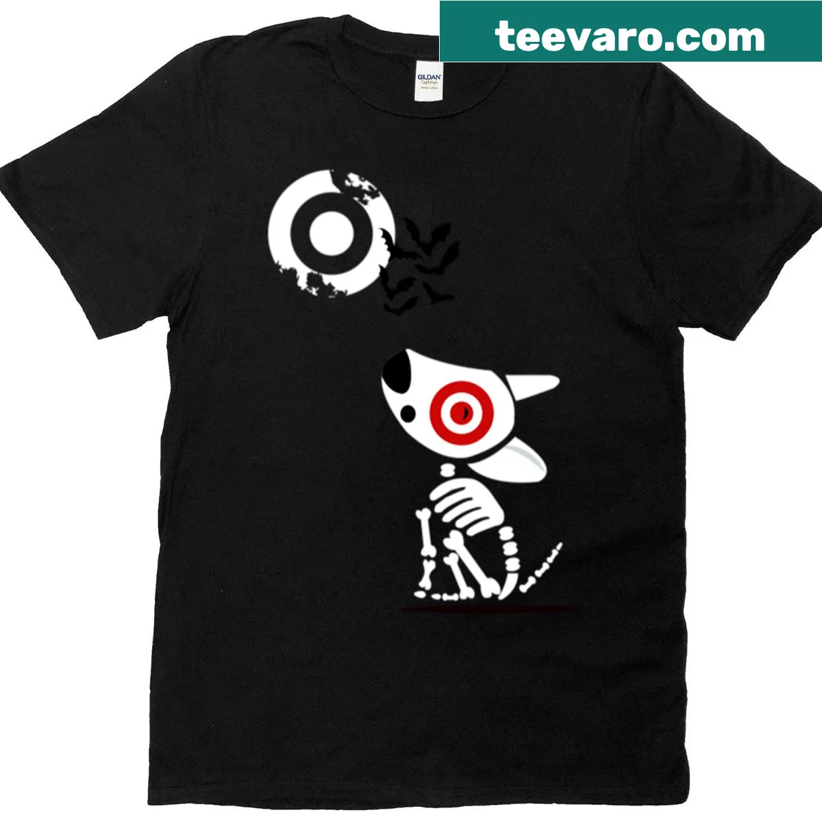 Cheerful dog in a costume for Halloween on a t-shirt — on a men's t-shirt