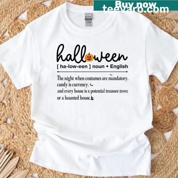 Funny Halloween definition graphic t-shirt for festive fun