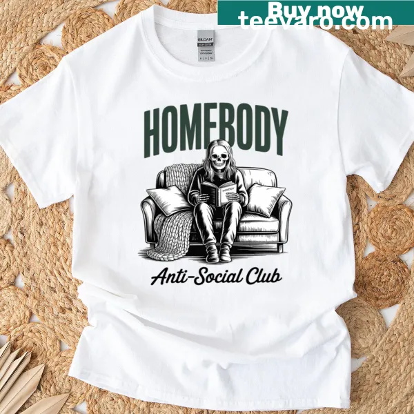 Funny skeleton T-shirt with Anti Social Club text.
