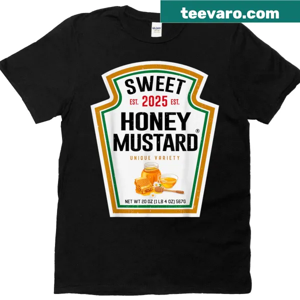 T-shirt designed like honey mustard condiment for Halloween