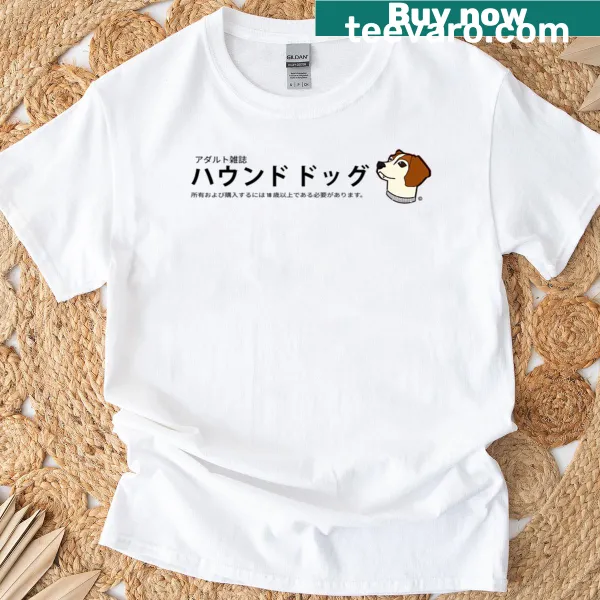 Logo t-shirt for Hound Dog Club with USA and Japan themes