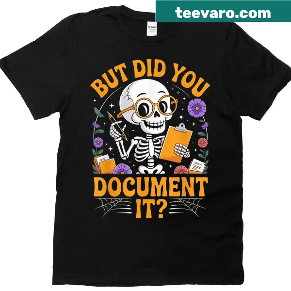 Text design saying 'But Did You Document It?' for Halloween with HR theme