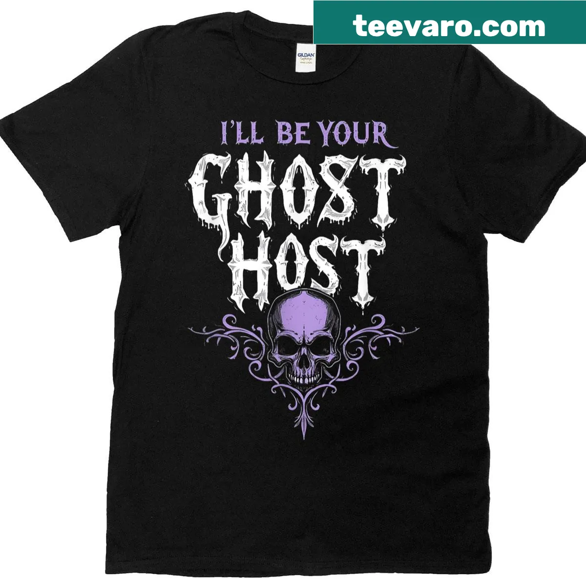 Friendly ghost design for Halloween shirt — on a men's t-shirt