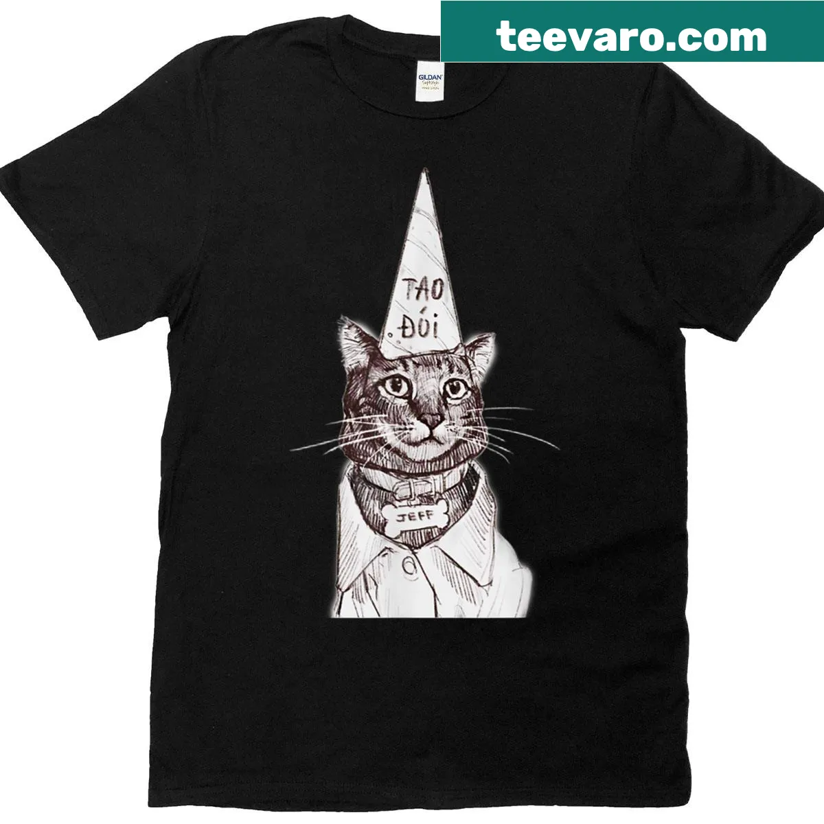 Cartoon graphic of a dunce cap on a T-shirt. — on a men's t-shirt
