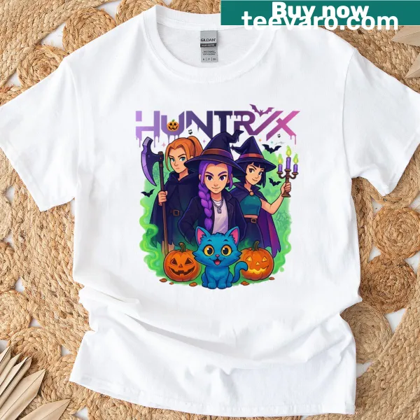 Illustrative Halloween-themed t-shirt with spooky graphics