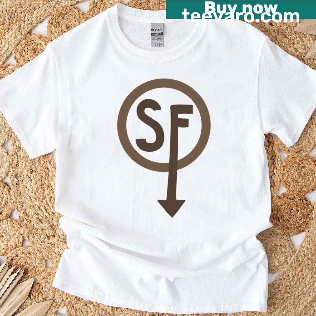 Funny typographic t-shirt featuring the name Larry — on a men's t-shirt