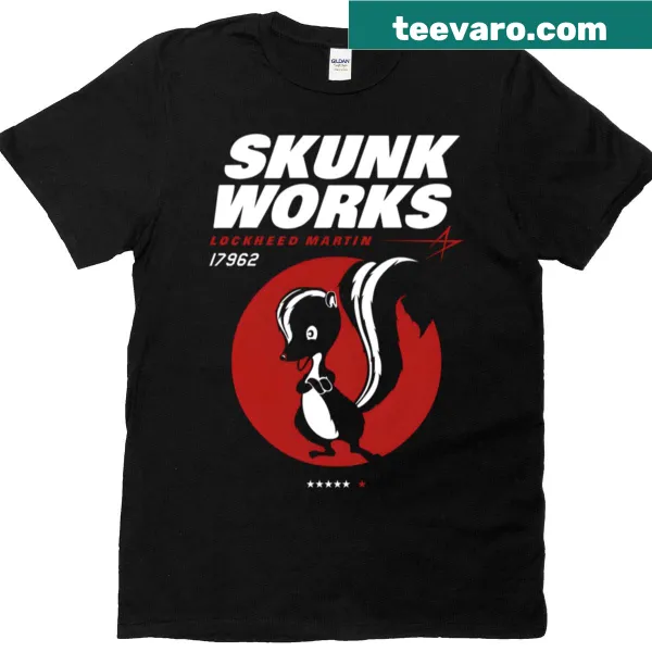 Skunk Works T-shirt featuring a minimalist design of the Skunk Works logo