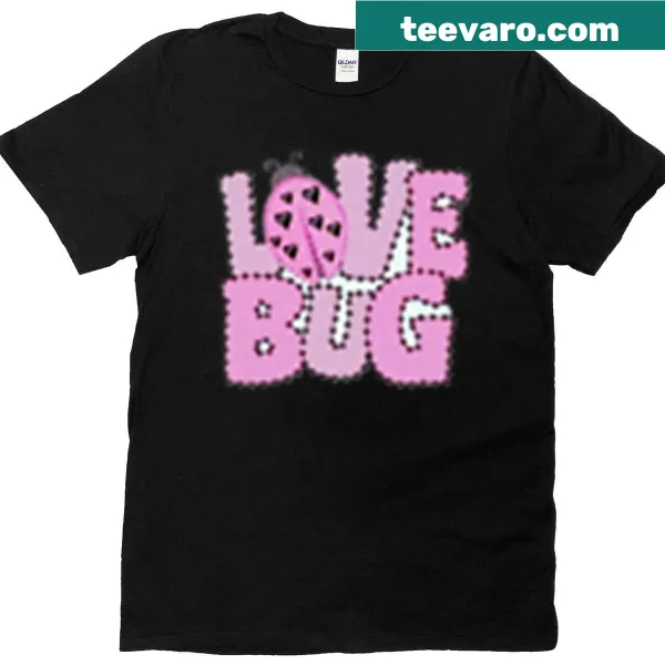 Illustrated Love Bug t-shirt representing familial love.