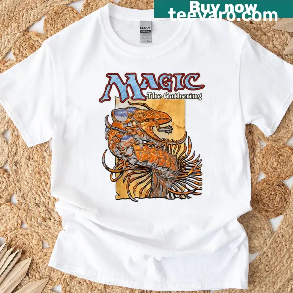 Magic: The Gathering themed t-shirt with iconic game imagery