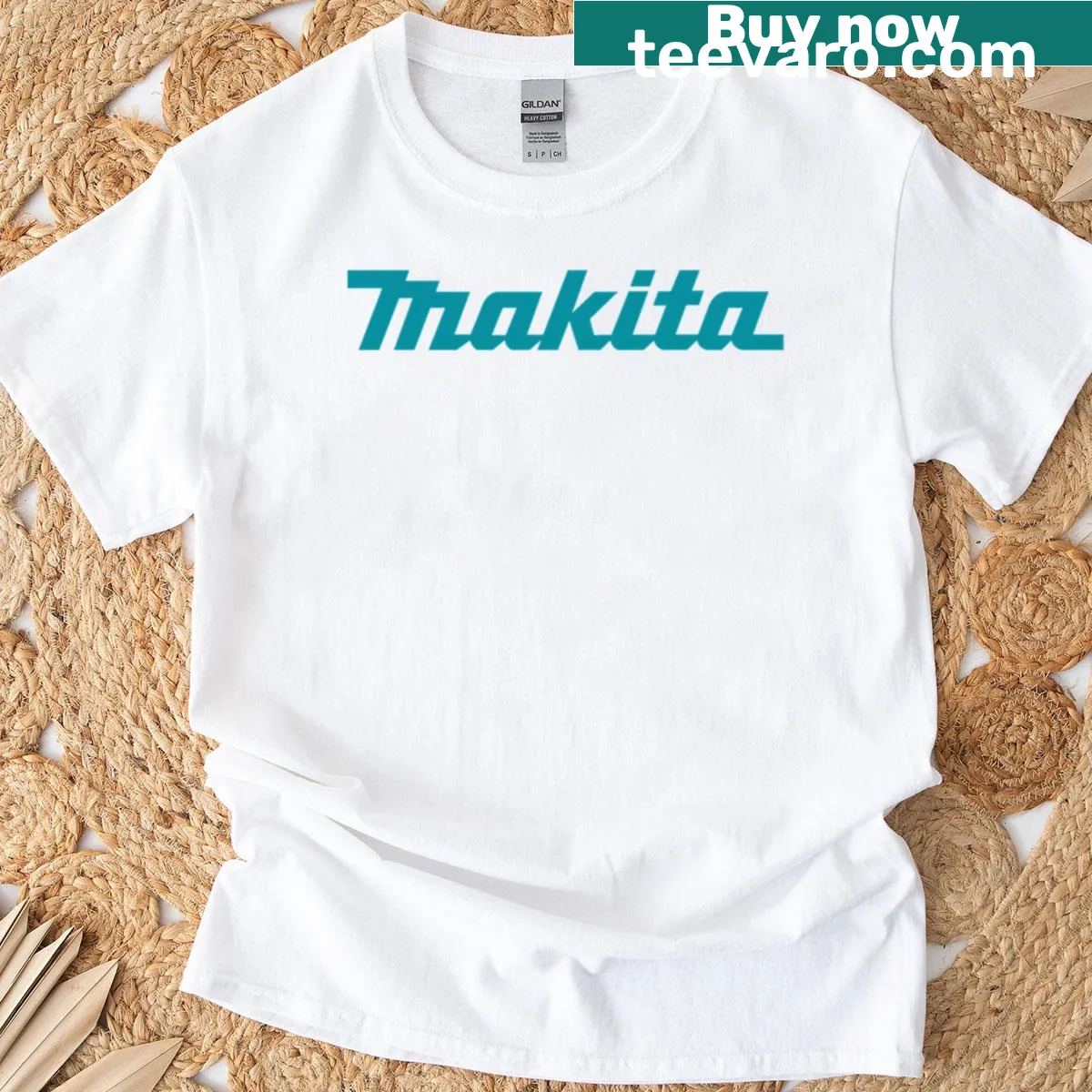 Makita Power Tools logo on a t-shirt — on a men's t-shirt