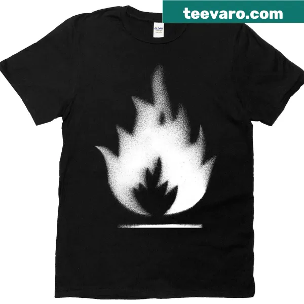 Minimalist T-shirt inspired by Massive Attack with blue lines design.