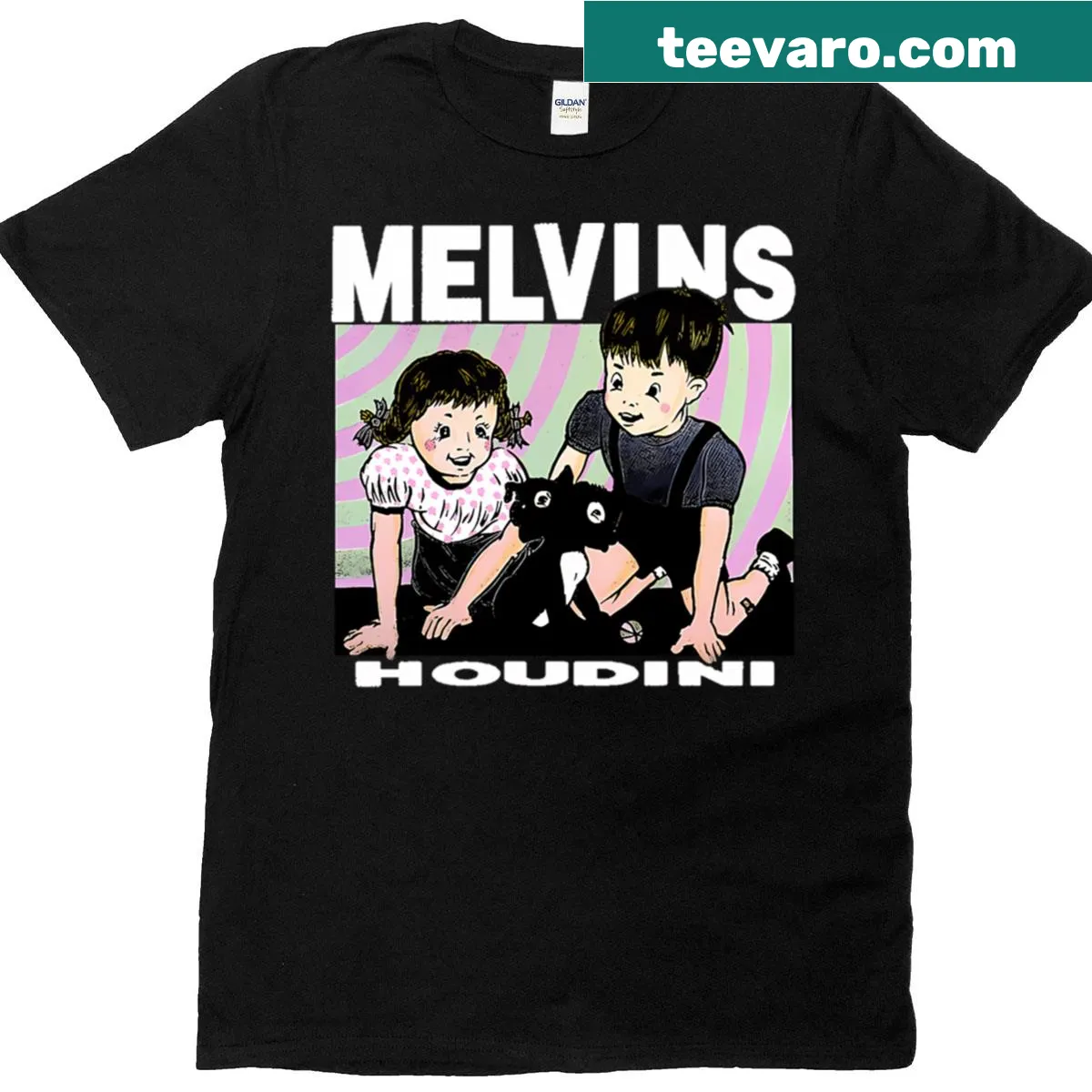 Vintage-style Melvins T-shirt with bold graphic design — on a men's t-shirt
