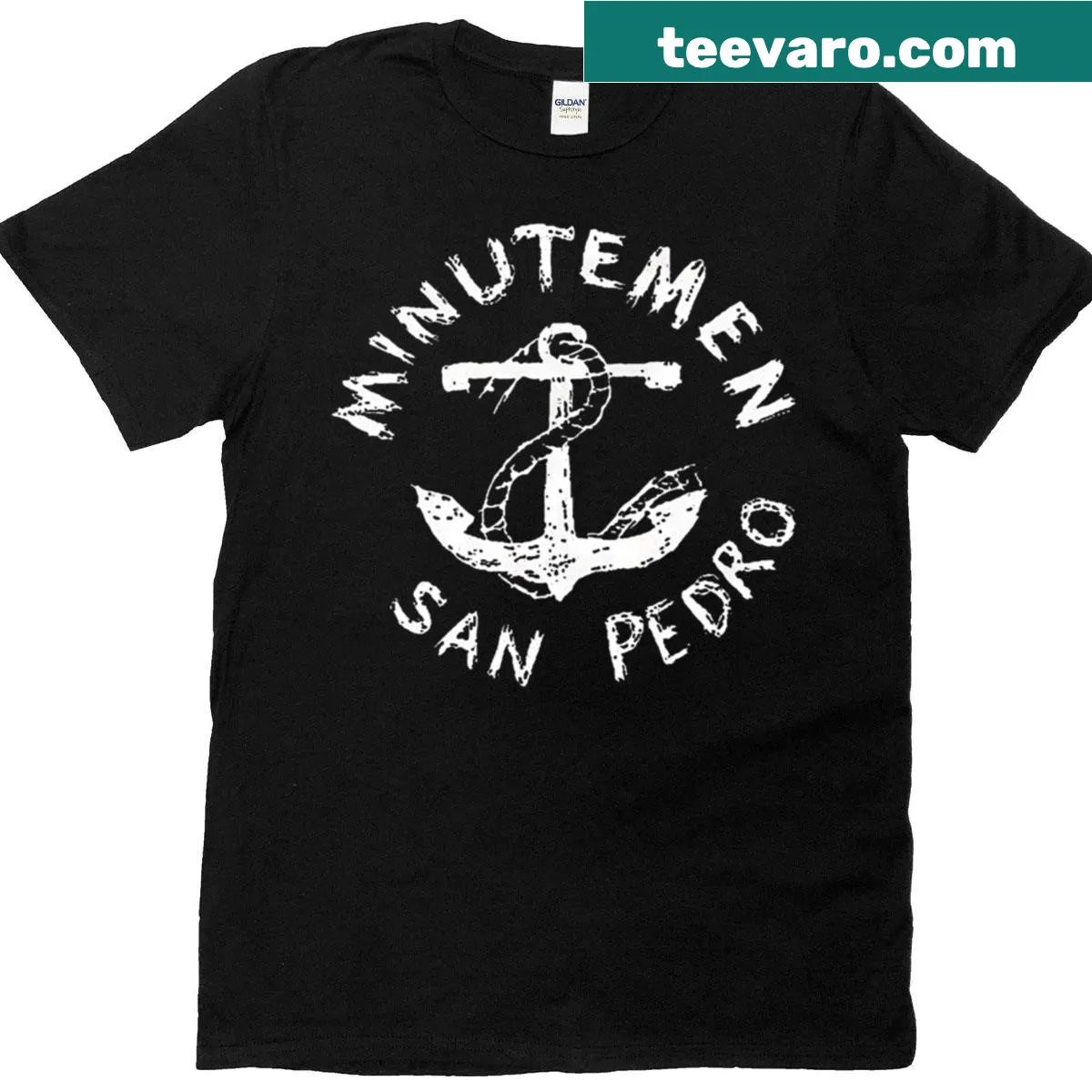 Illustration-based Minutemen T-shirt celebrating the band — on a men's t-shirt