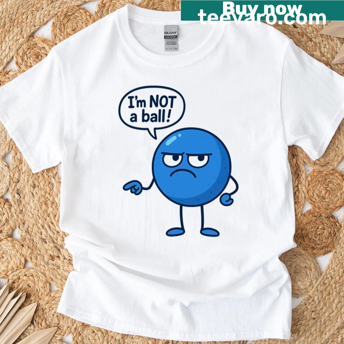 Funny Montessori teacher T-shirt with 'I'm Not A Ball' text — on a men's t-shirt