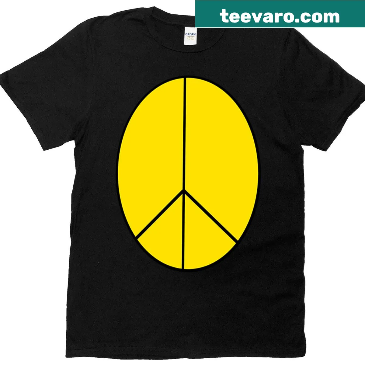 T-shirt promoting peace with Mr Van Driessens design — on a men's t-shirt