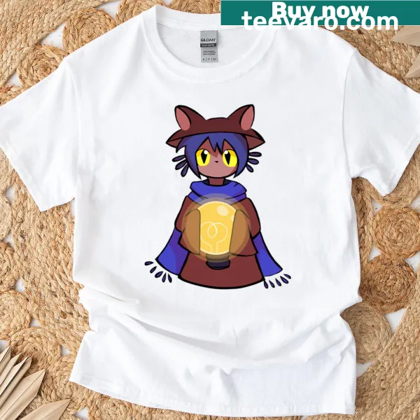 T-shirt featuring Niko character graphic.