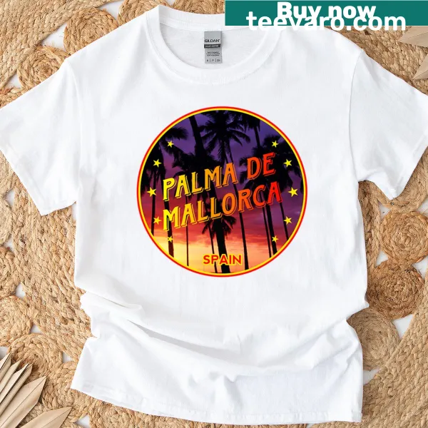 Illustration of Palma De Mallorca on a T-shirt