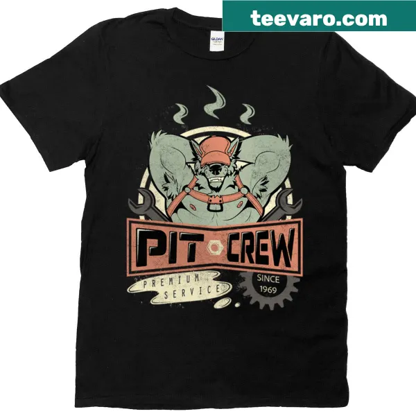 Shirt featuring bold text stating 'Pit Crew'