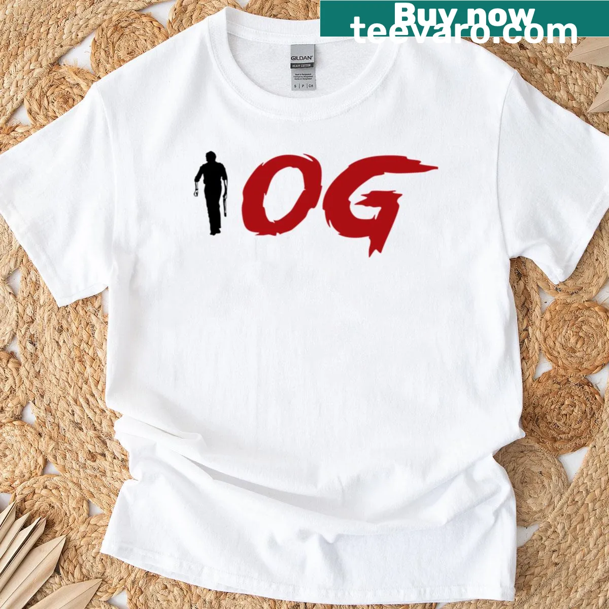 Silhouette graphic of Pawan Kalyan on a fan art T-shirt — on a men's t-shirt