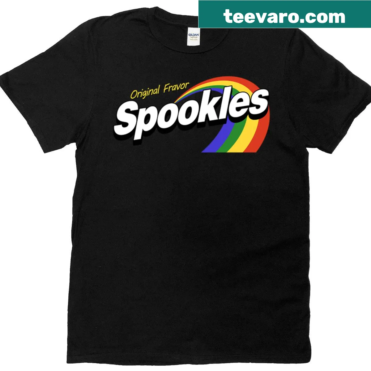 Playful Halloween-themed t-shirt with humorous graphics — on a men's t-shirt
