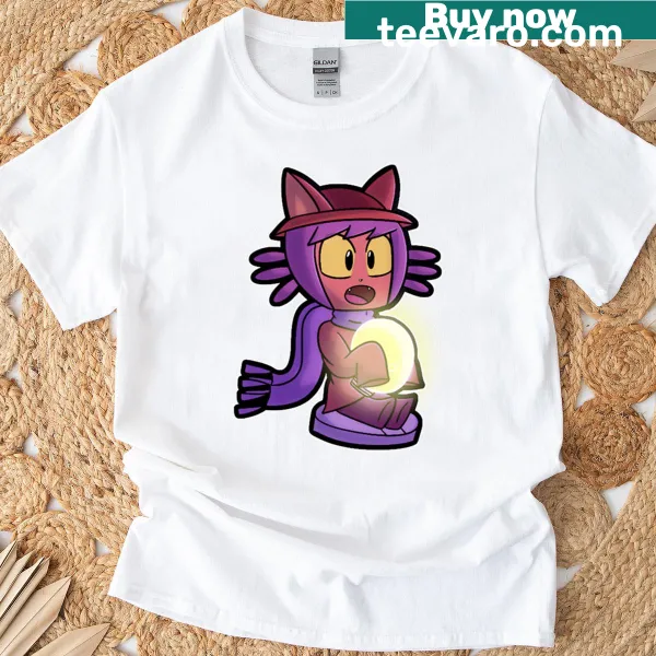 Funny Roomba Niko T-shirt featuring a playful cartoon illustration